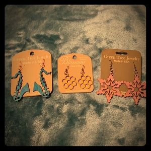 NWT MISC WOOD EARRINGS
